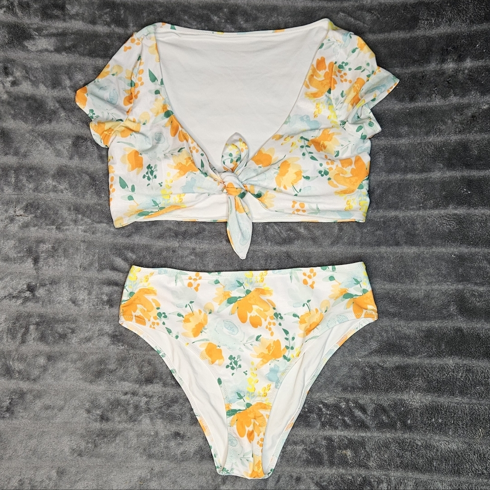 Cupshe Floral Two Piece Bikini